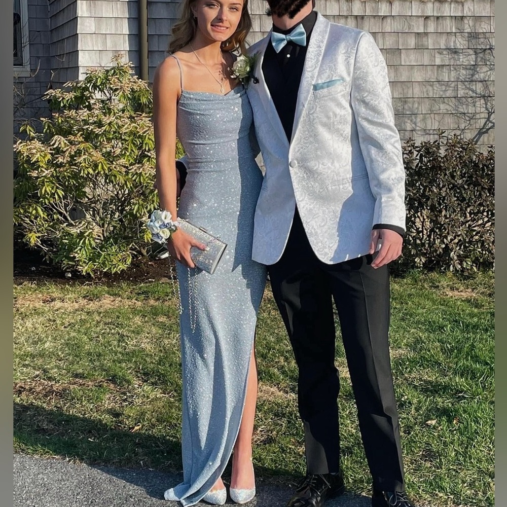 Windsor Sparkly Blue Prom Dress